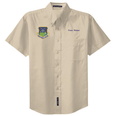 AFMARS Logo - Short Sleeve Button Down Shirt Thumbnail