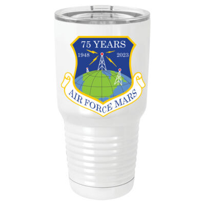 AFMARS 75th Anniversary - 30 oz. White Vacuum Insulated Tumbler w/Lid Thumbnail
